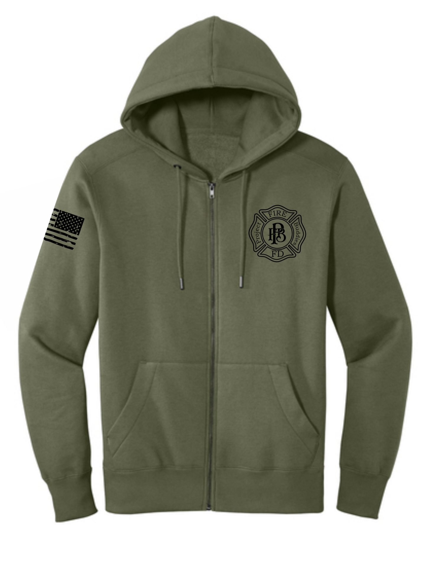 NEW! PFB Perfect Weight Fleece Full-Zip Hoodie
