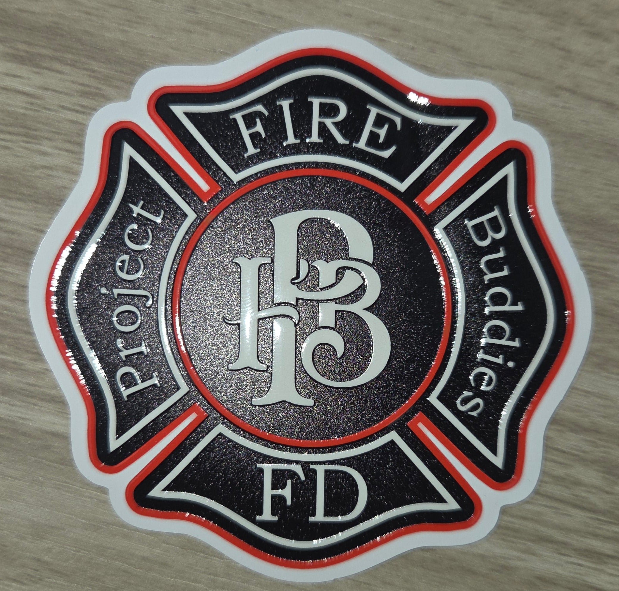 PFB 3x3 Raised UV Embossed Sticker – Project Fire Buddies Swag