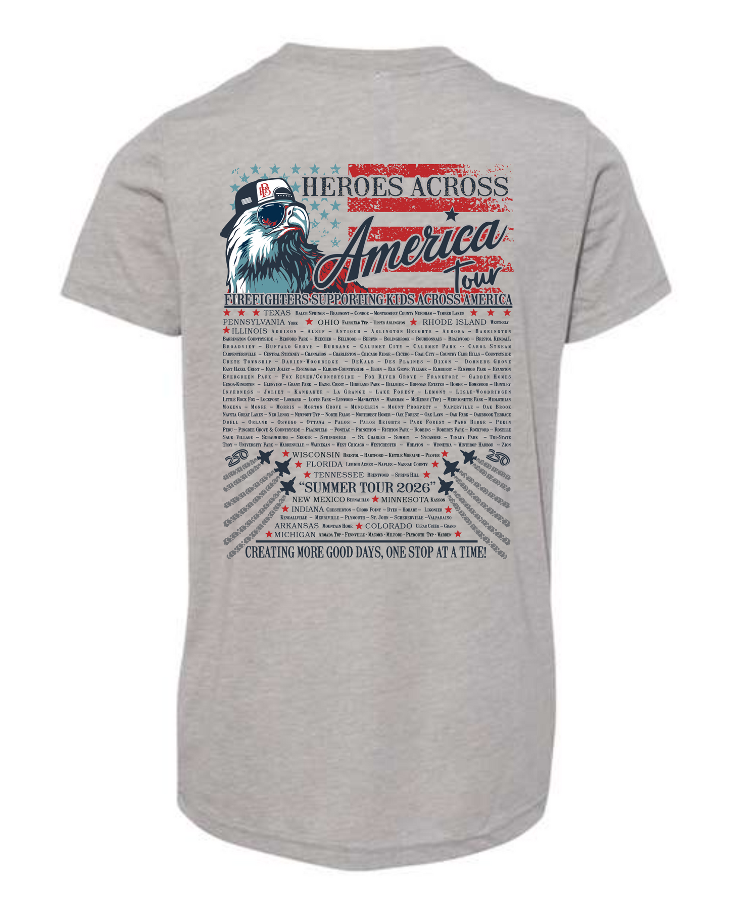 YOUTH Heroes across America PERFECT Tri Tee