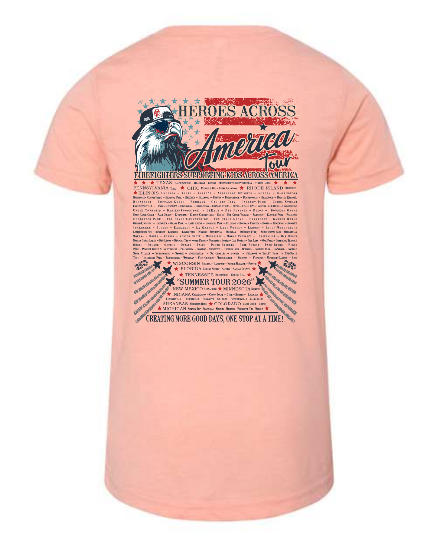 YOUTH Heroes across America PERFECT Tri Tee