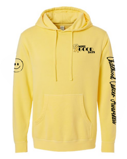 PRE-SALE UNISEX Childhood Cancer Awareness More Good Days Pullover Hoodie