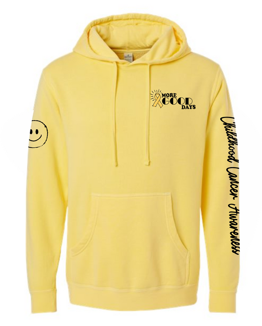 PRE-SALE UNISEX Childhood Cancer Awareness More Good Days Pullover Hoodie