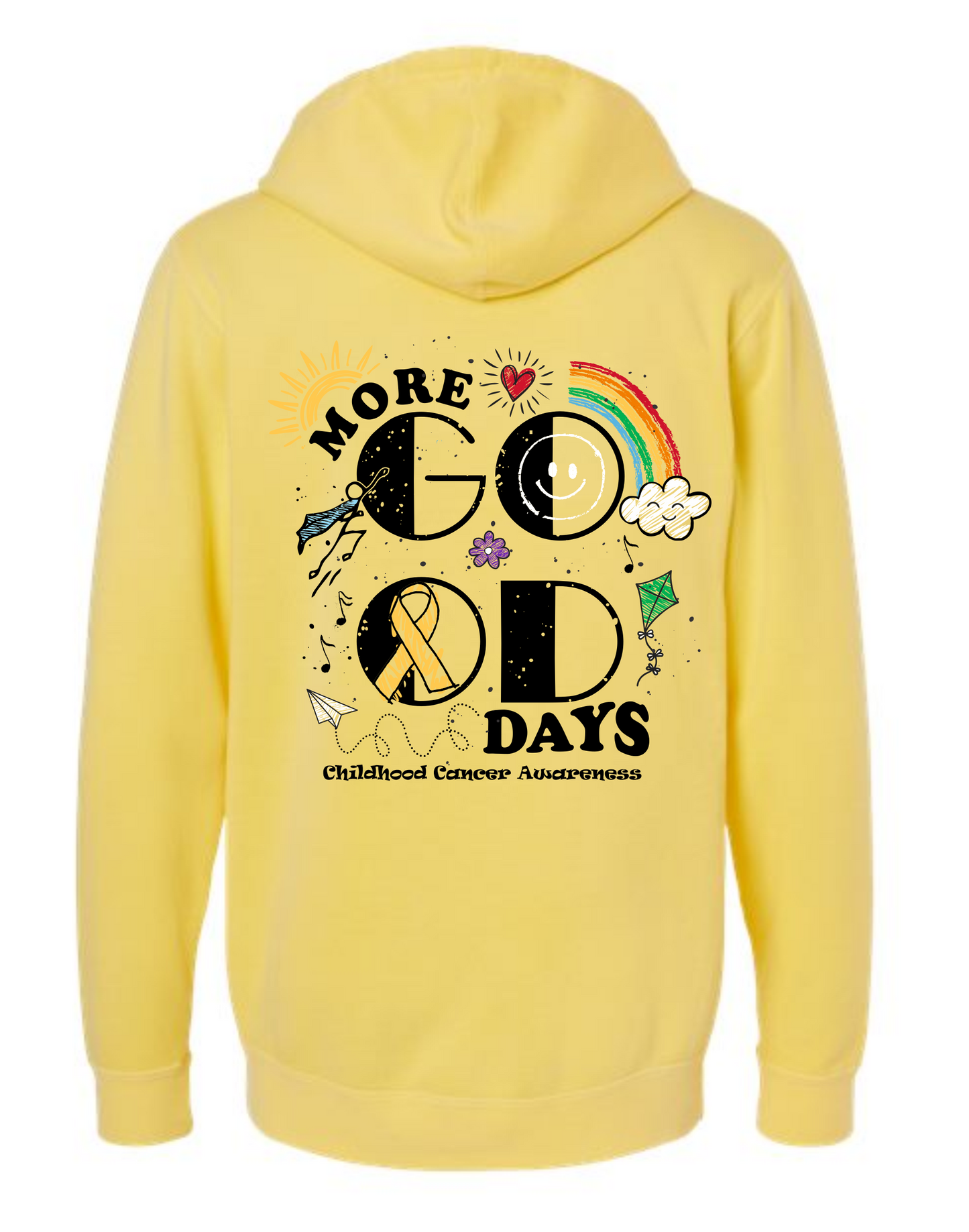 PRE-SALE UNISEX Childhood Cancer Awareness More Good Days Pullover Hoodie