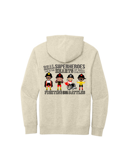 Unisex-Pullover Hoodie-Real Super Heroes Kids Back (medium weight)