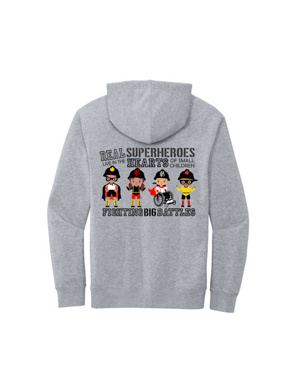 Unisex-Pullover Hoodie-Real Super Heroes Kids Back (medium weight)