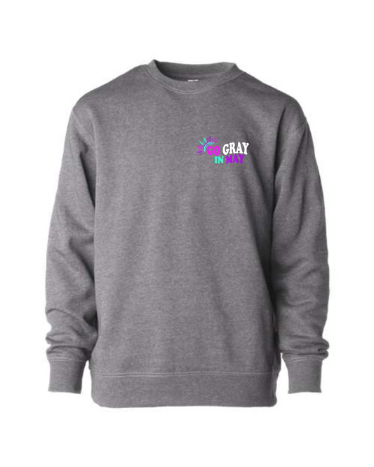 YOUTH "Go Gray in May" for Maggie CREWNECK Sweatshirt