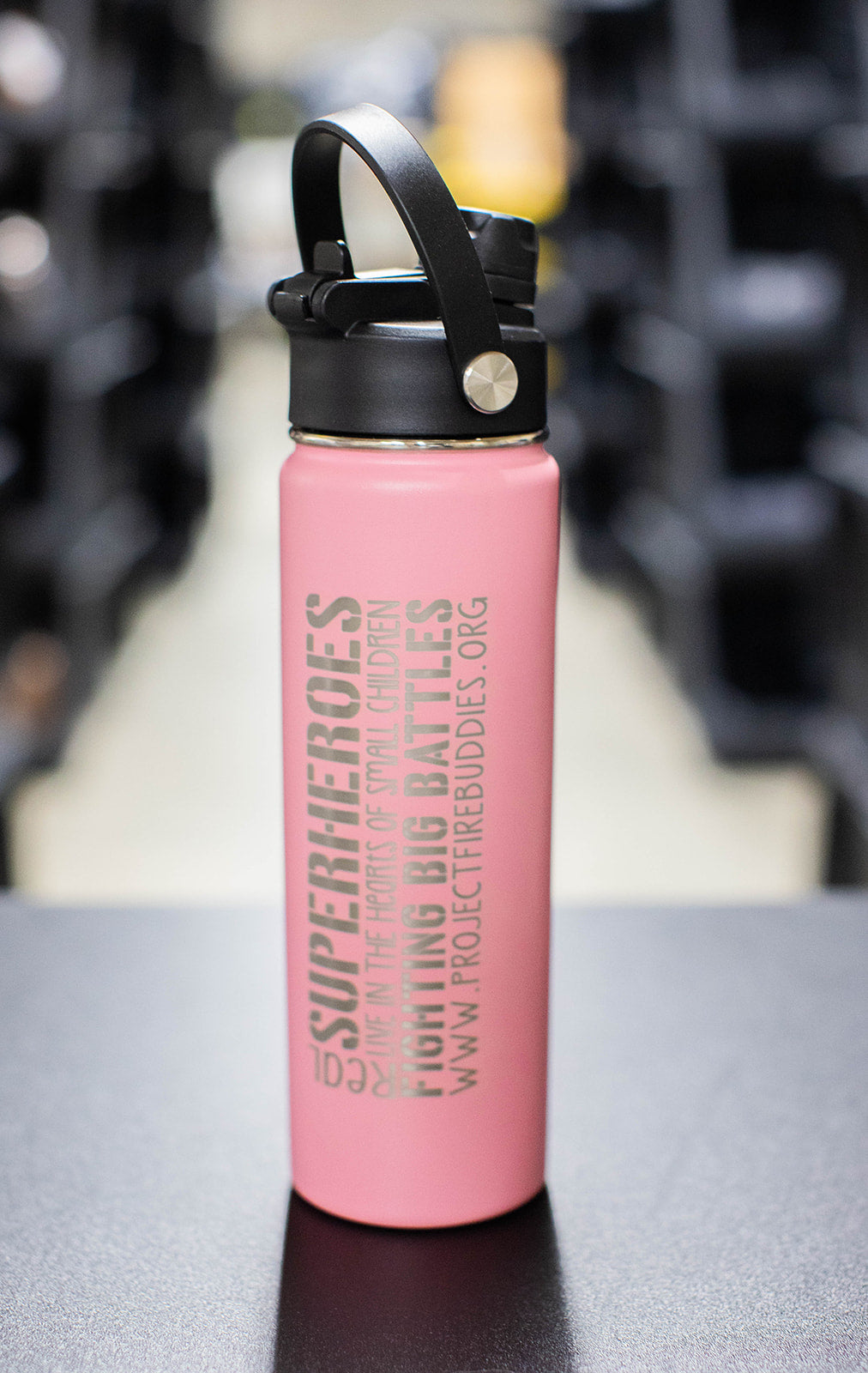 Real Superhero 22 oz Sports Bottle engraved