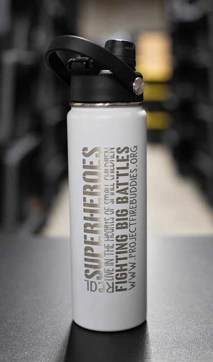 Real Superhero 22 oz Sports Bottle engraved