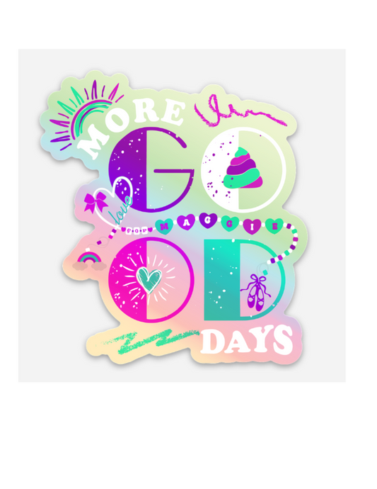DIE CUT "Go Gray in May" 3 x 3 holographic sticker