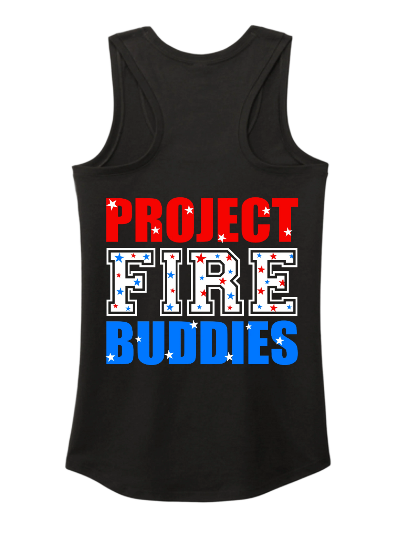 WOMEN'S 4th of July  Perfect Tri RACERBACK Tank Top