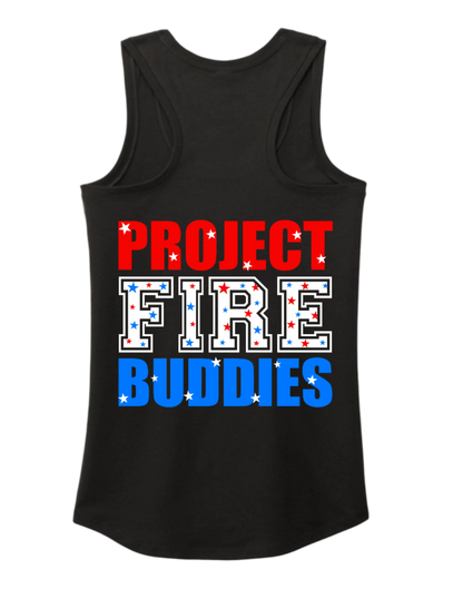 WOMEN'S 4th of July  Perfect Tri RACERBACK Tank Top