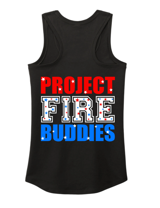 (Pre-Sale) WOMEN'S 4th of July  Perfect Tri RACERBACK Tank Top