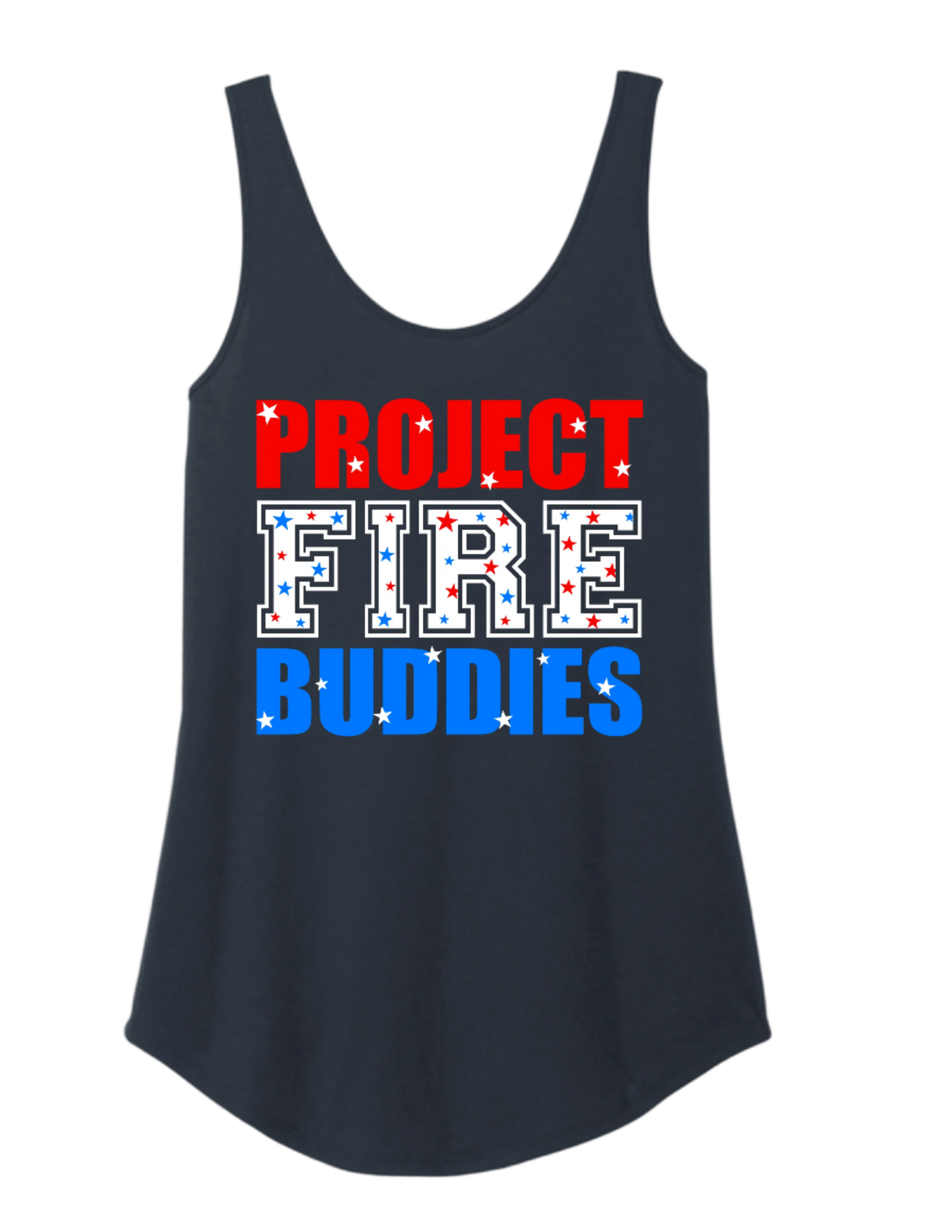 WOMEN'S 4th of July  Perfect Tri RELAXED Tank Top