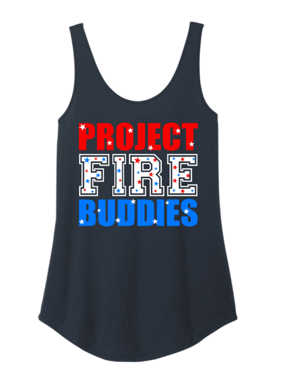 WOMEN'S 4th of July  Perfect Tri RELAXED Tank Top
